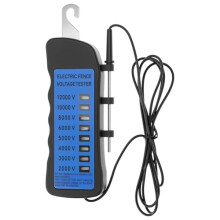 Electric Fence Tester 12KV with 8Light Voltage Display, Fast Fault Detection, Battery for Farm