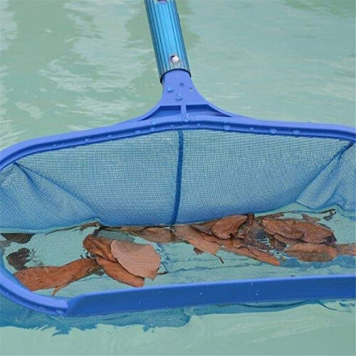 Fine Mesh Pool Skimmer Net for Swimming Pool, Deep Leaf Cleaner, Round Blue Design 2