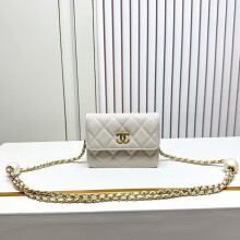 CHANEL Caviar Pearl Chain Mini Flap Bag 11.5cm