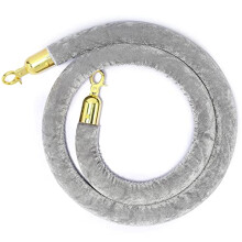 4FT Red Velvet Stanchion Rope with Silver Hooks – Elegant Crowd Control Barrier for Events and VIP Areas