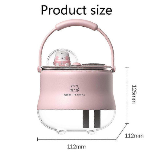 (Pink) Small Humidifiers, 400ml Desk Humidifiers, Whisper-Quiet ...