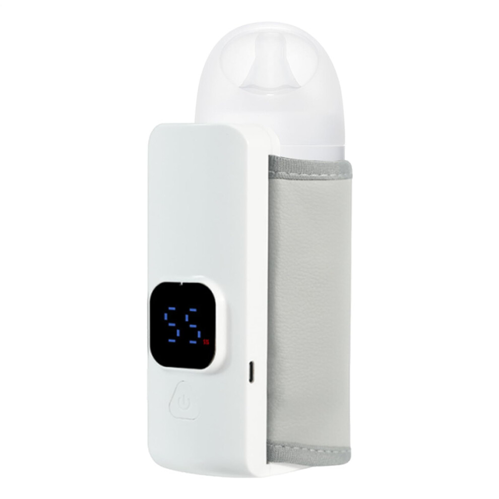 Portable Bottle Warmer 18W Fast Heating Rechargeable Baby Milk Warmer with LCD Display for Travel