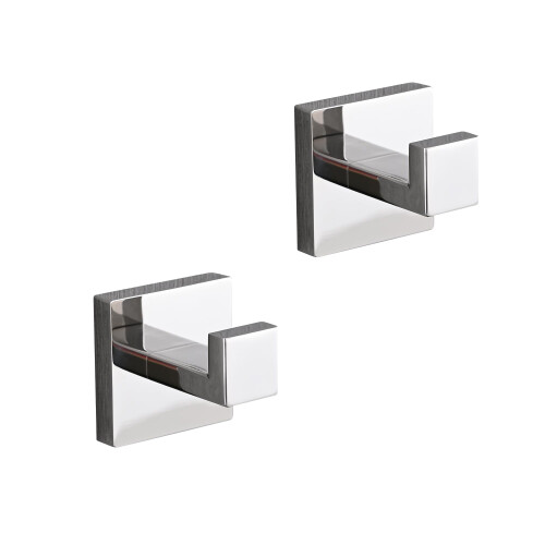 2 Pack Bathroom Towel Hooks, Wall Mounted Stainless Steel, Space Saving and Durable Design 1
