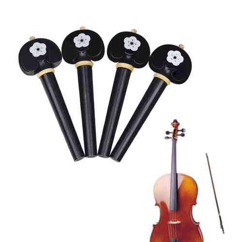 4Pcs Ebony Cello Tuning Pegs Set with Stable Planetary Tuning and Precision Pitch Control 1
