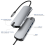 USB C-hub med åtte ulike uttak 8