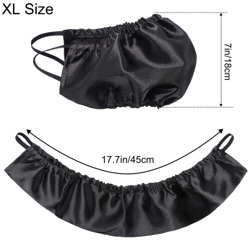 XL Satin Beard Bonnet for Men 2 Pack, Oversize Beard Protector for Sleeping and Frizz Control 1