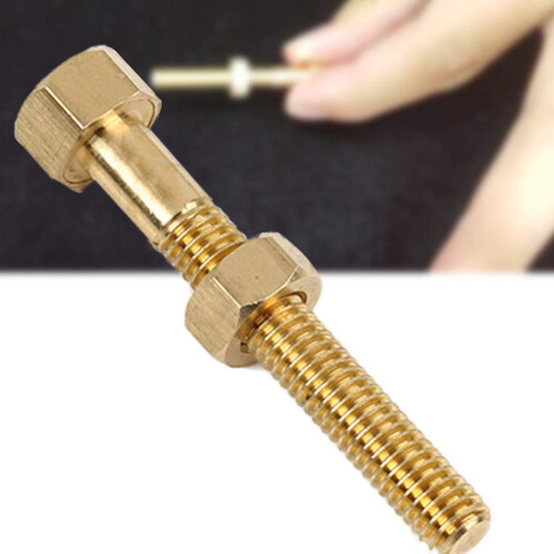 Magic Trick Bolt Nut with Self Rotating Screw, Close Up Magic Prop for Smooth Easy Performance 2