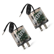 2PCS LED Flasher Relay 2 Pin 12V for Car Motorcycle, Fix LED Flicker, Waterproof Durable Design