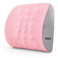 Lumbar Support Pillow for Office Chair, Ergonomic Memory Foam Back Cushion with Breathable Cover, Cherry Blossom Pink