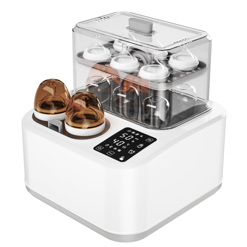 8in1 Baby Bottle Warmer with LCD Timer, Fast Smart Milk Warmer for Breastmilk and Formula, Accurate Temperature Control and Keep Warm Function