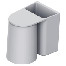 Magnetic Toothbrush Holder Wall Mounted Organizer with Cup No Drilling Gray for Bathroom Storage