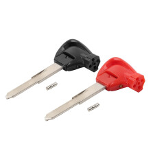 2Pcs Key Blank Set for Yamaha Motorcycle, Durable Metal Blade, Easy Duplication, Black and Red