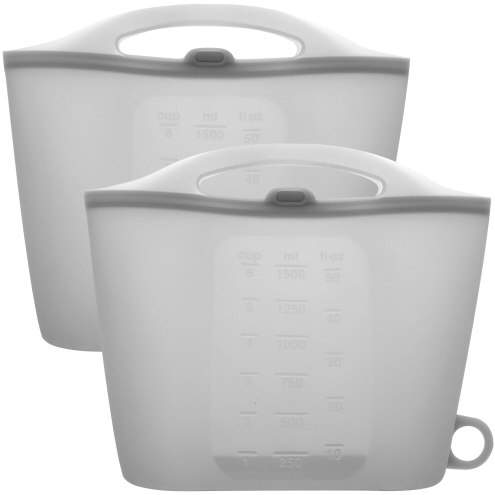 Reusable Microwave Steam Sterilizer Bags For Baby Bottles, Breast Pump, Pacifiers And Teethers, Travel Dualpack Grey