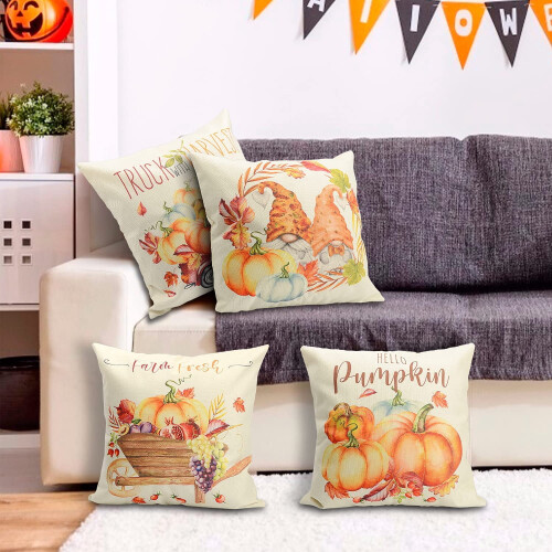 Höstörngott 18x18 Set om 4 Kompatibel med Gnome Maple Leaf 2