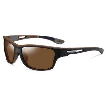 Men's Polarized Reading Sunglasses 1.25x Brown Oversized Full‑Lens Anti‑Fatigue Glasses for Driving and Sports