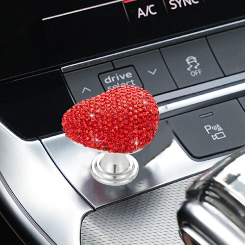 Heart Shape Decorative Ignition Button Decoration Car Push-Pink 1