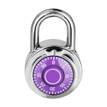 Purple Combination Padlock 2 Inch Metal Lock with 3Digit Code for Gym Locker School Toolbox