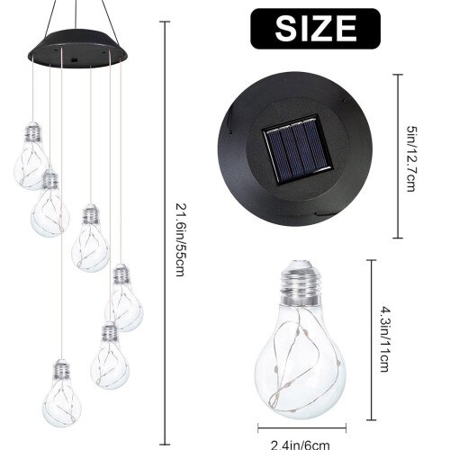 Solar Outdoor Bulb with Colorful Lights, Waterproof, 1 Pack 2