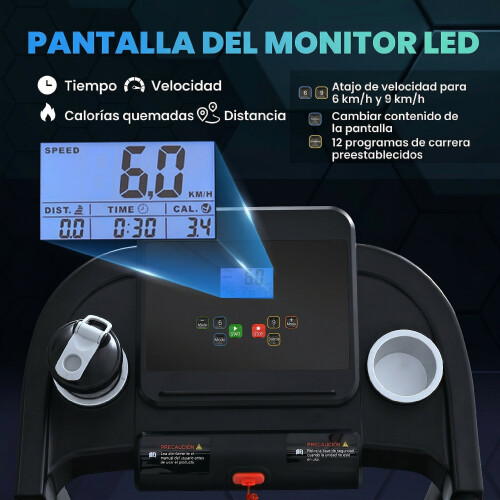 Homcom Cinta de Correr Negro 133 x 60 x 114 cm 1