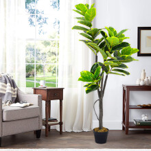 150cm Artificial Triple-Trunk Ficus Elastica Tree in Pot