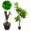 Living And Home 150cm Artificial Triple-Trunk Ficus Elastica Tree in Pot 4