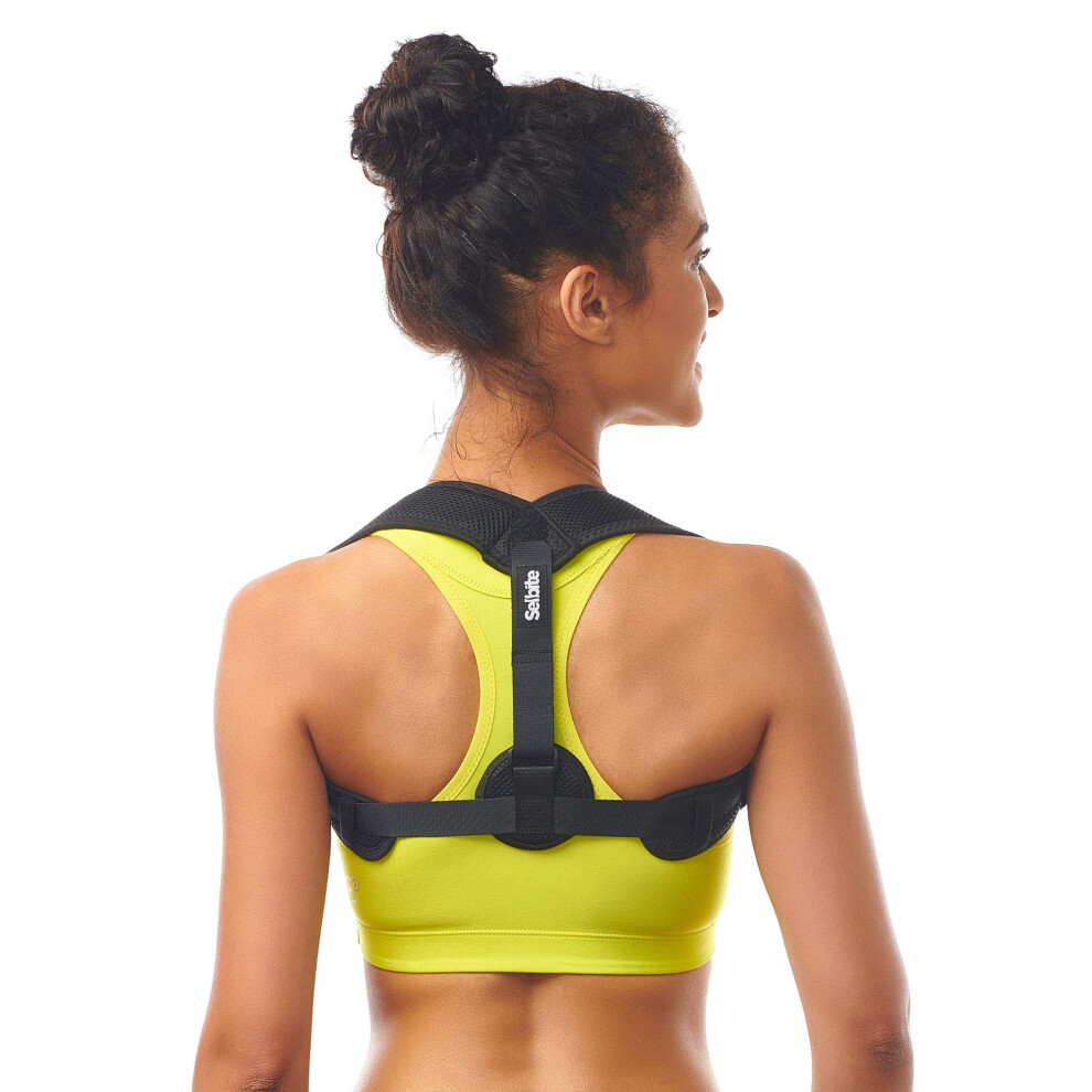 Adjustable Posture Corrector for Women and Men, Discreet Back Brace for Upper Back Support and Alignment (25'53')