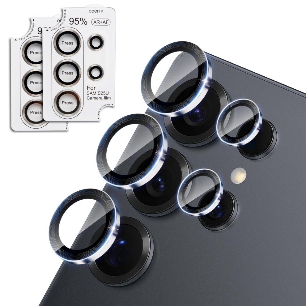 Camera Lens Protector Tempered Glass Cover Shatterproof Clear Vision Titanium For Samsung Galaxy S25 Ultra Grey 9330225641742