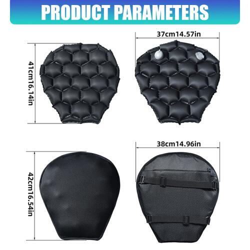 Universal Motorcycle Air Seat Pad with Removable Straps Shock 2