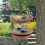 2-Layer Tree-Mounted Bird Feeder Steel Frame Brick Red Bath 4