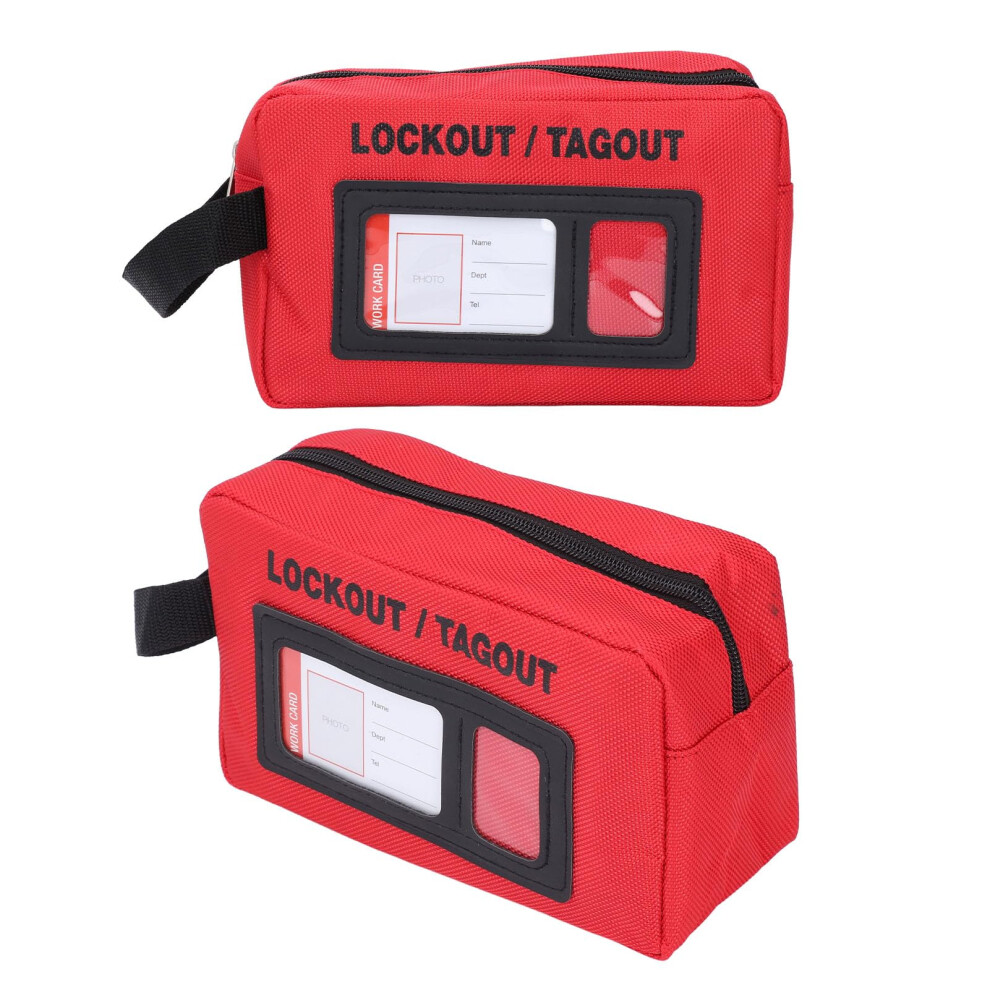 Lockout Tagout Pouch With Impact Resistant Heatproof Design, Visible Info Display Loto Storage Bag 9310869649595