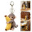 Porte-clés banane en Polyester doux, Adorable singe fait à la 2