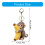 Porte-clés banane en Polyester doux, Adorable singe fait à la 3