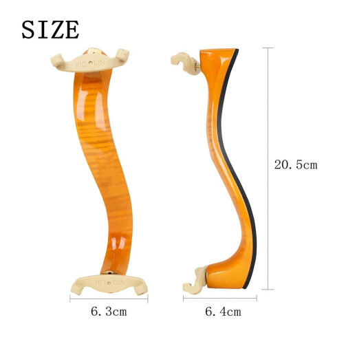 Professional 4/4 Violin Shoulder Rest Adjustable Height Angle Ergonomic Maple Body with White Legs 1