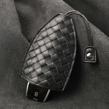 Leather Key Fob Cover for Porsche 911 997 Carrera GTS 3.8, Durable Full Protection Car Key Case