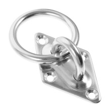 Stainless Steel D Ring Trailer Tie Down Anchors 2 Pack Heavy Duty Surface Mount Hooks