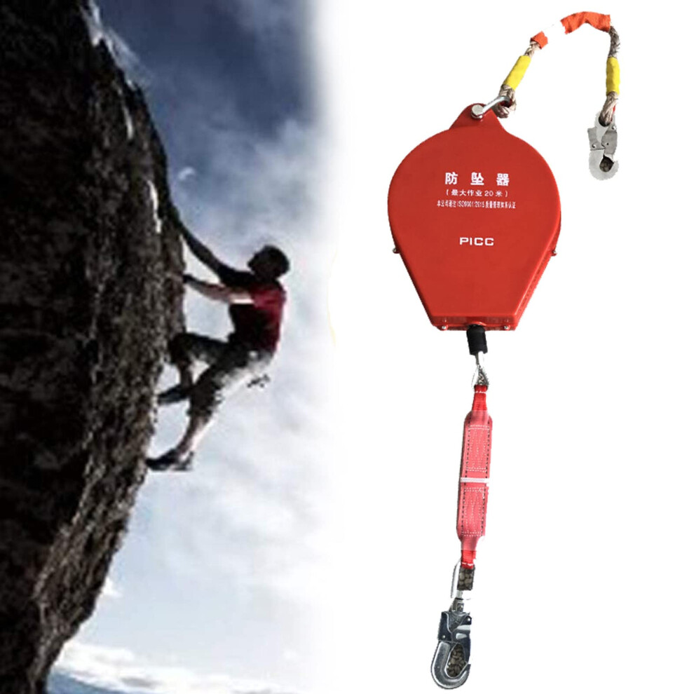 Self Retracting Lifeline 30M Fall Protection Lanyard 300Kg Load With Hook For Construction Work 9310869649731