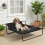 PawHut Cama Elevada Perros Negro 106 x 81 x 33 cm 5