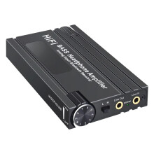 HiFi Headphone Amplifier Portable HiFi Earphone Amp with Bass Volume Control for MP3/MP4/Phones/Digital Player