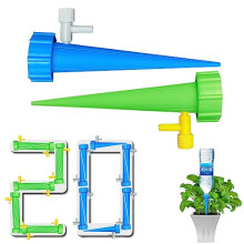 20pcs Self Watering Spikes with Adjustable Drip Control, Automatic Watering System for Indoor Outdoor Plants