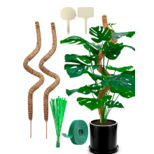 2 Pack 28 Inch Bendable Moss Pole for Plants, Coconut Coir Plant Support for Monstera and Pothos