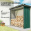 Outsunny Cobertizo para Leña Verde 213 x 66.5 x 150 cm 4