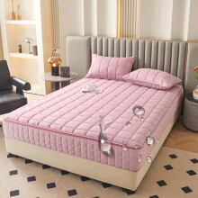 Full Size Pink Waterproof Mattress Protector 120x200x25cm Zippered SixSided Cover Soft Brushed Fabric