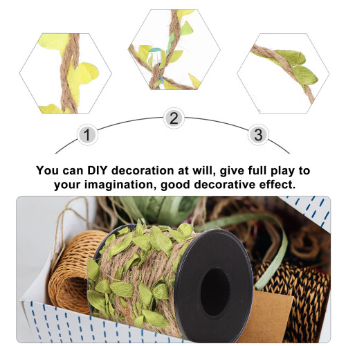 2Rolls Chic DIY Emulerad Lövrottande Dekor Lövrep Scenlayout 1
