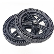 12 1/2x2 1/4 Honeycomb Solid Wheelchair Front Wheels 2 Pack, Flat ShockAbsorbing Rubber Replacement for Electric Wheelchairs