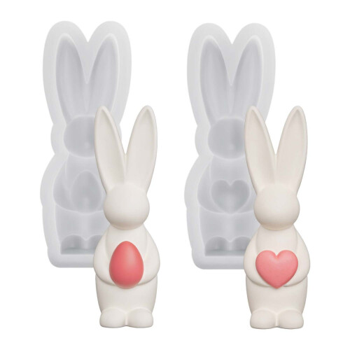 Easter Eggs Rabbit Silicone Mold Heatproof Easy Demolding for-2 1