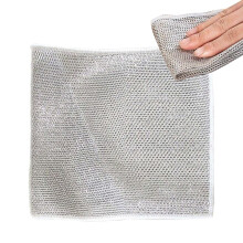 Kitchen Cleaning Cloth Double Layer Dish Scrubber for Pots and Pans Fast Drying Lattice Weave Reusable Cotton