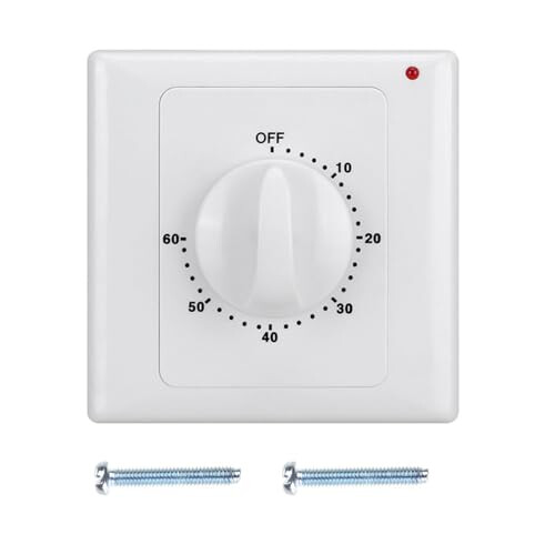 Digital Timer Switch with Automatic Countdown Control, Wall Mounted Programmable Timer for Home Appliances