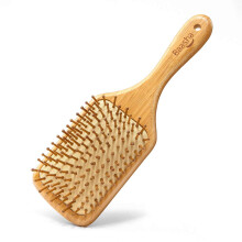 Bamboo Hair Brush Wooden Paddle Detangling Brush for Women with Bamboo Bristles and Gentle Scalp Massage