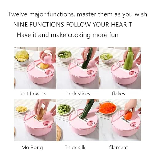 Vegetable Chopper with Drain Basket, Large Capacity Multifunctional Cutter with Ergonomic Handle for Kitchen 1