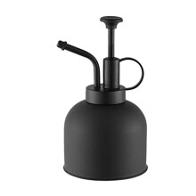 Stainless Steel Watering Can for Indoor Plants, Black Modern Metal Long Spout Design, Ergonomic Grip